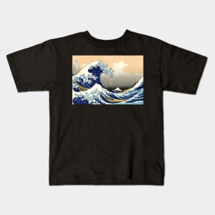 Hokusai - the great wave of kanagawa Japanese art Kids T-Shirt